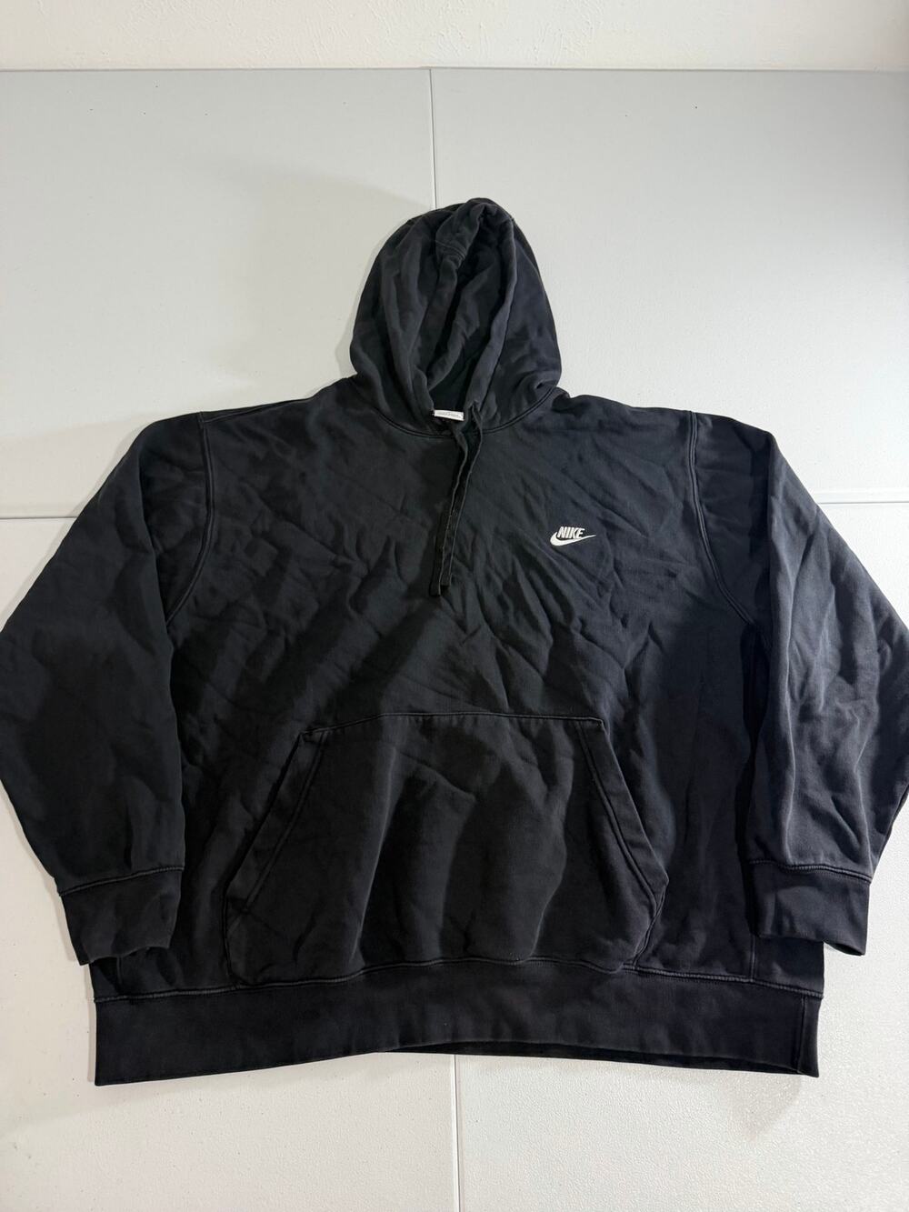 Nike Sportswear Club Fleece Pullover Hoodie Size 3XL Black Embroidered Swoosh
